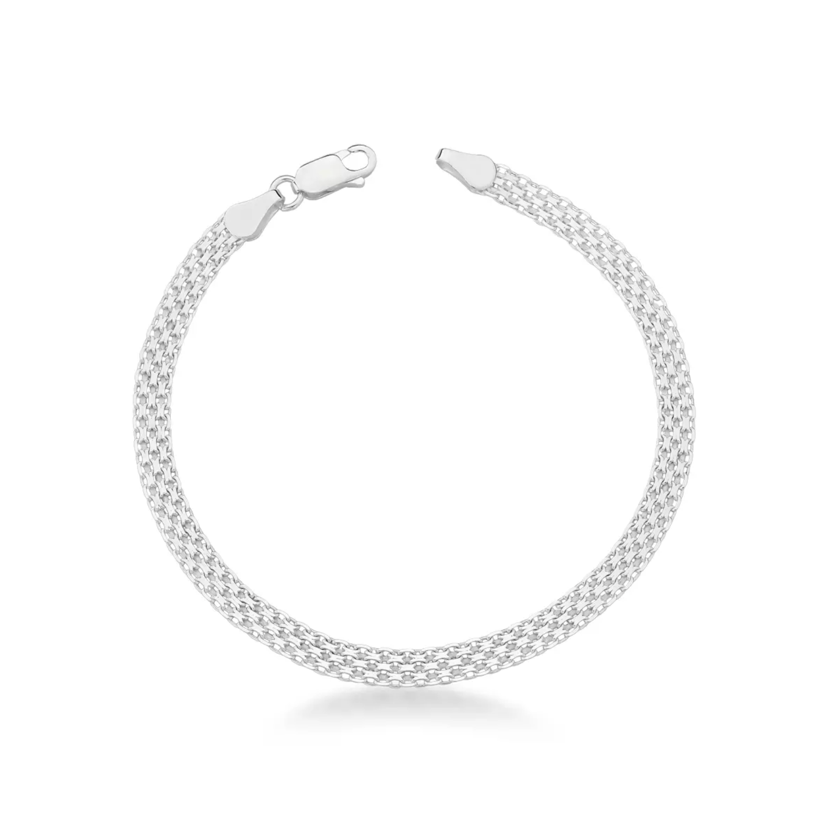 Pulseira Esteira Masculina Prata Bravenni