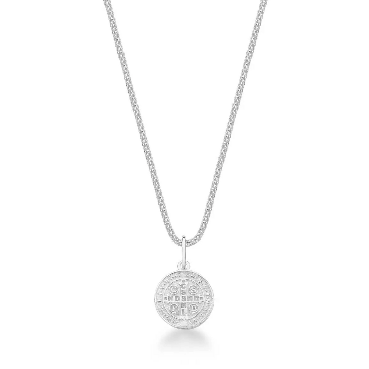 Colar Masculino Medalha São Bento Prata Bravenni