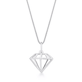 Colar Masculino Diamante Vazado Prata Bravenni