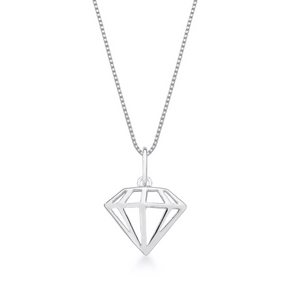 Colar Masculino Diamante Vazado Prata Bravenni