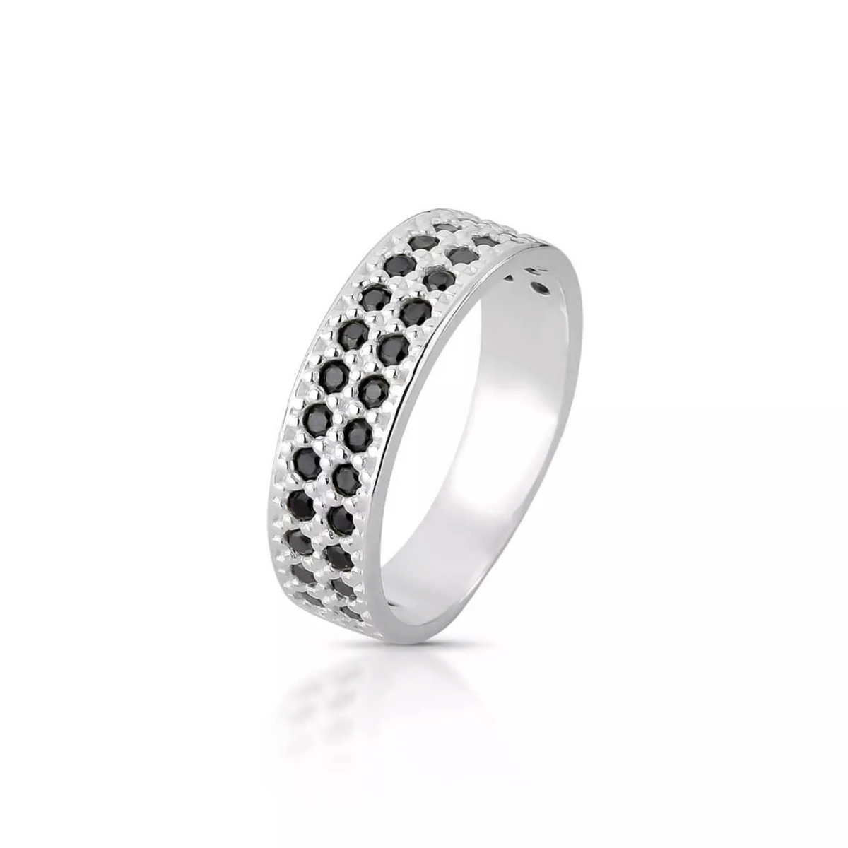 Anel Masculino Cravejado Prata Bravenni