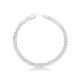 Pulseira Esteira Masculina Prata Bravenni